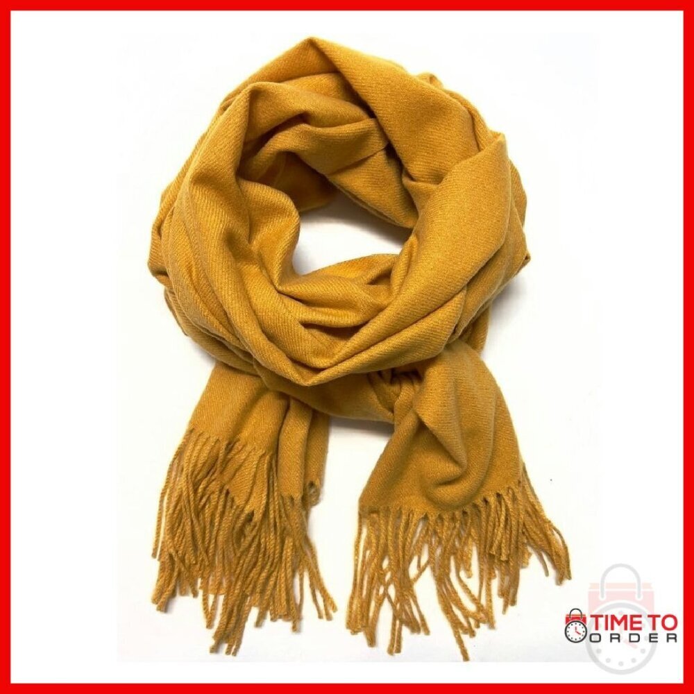 Large Soft Wool Blend Scarf Shawl Winter Wrap Pashmina 74x27